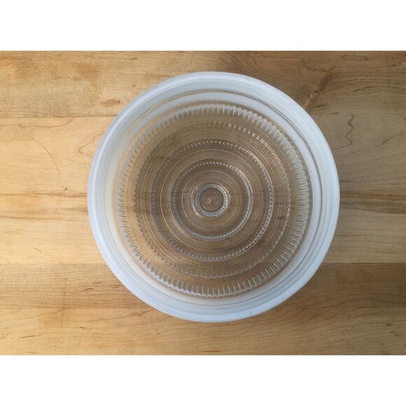 Vintage Art Deco Frosted Textured Clear Glass Ceiling Light Cover, Light Shade - Picture 9 of 10